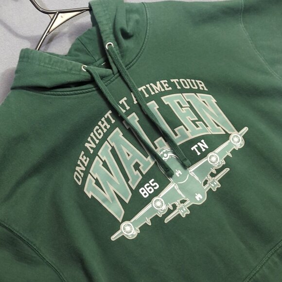 Morgan Wallen Hoodie Men's 2XL Green Pullover One Night At A Time Tour 2024 - Picture 1 of 14